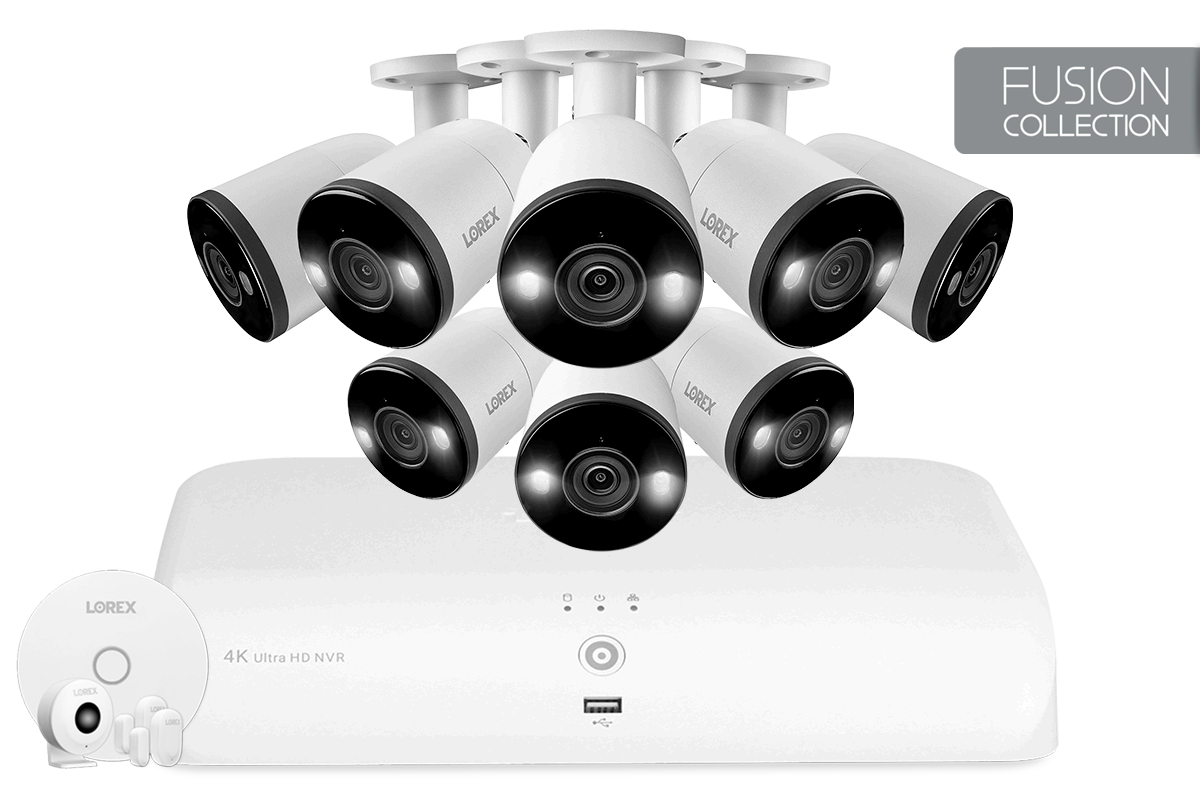 4K Smart Deterrence Wired NVR Security System with Fusion Capabilities, Smart Motion Detection Plus and Smart Sensor Kit