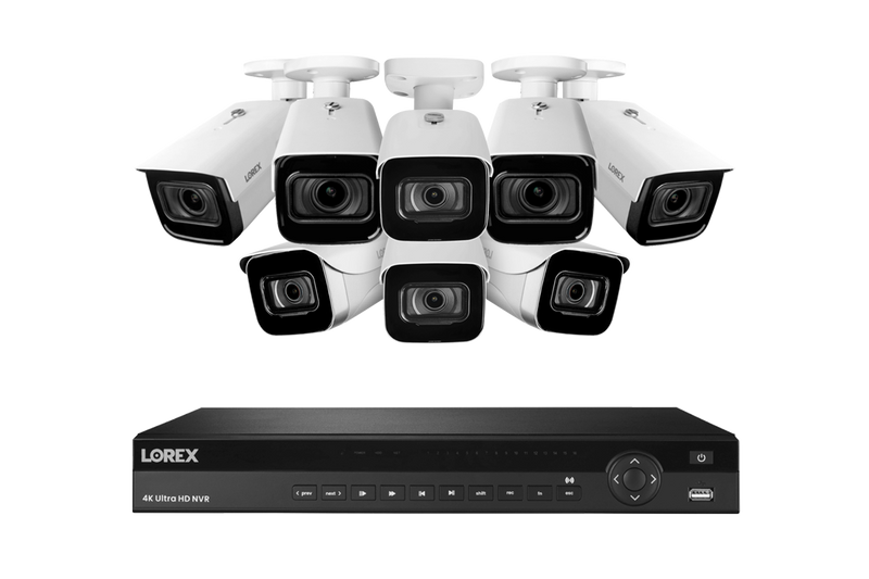 Lorex Intercom Lorex 4K (16 Camera Capable) 4TB Wired NVR System with 4 Nocturnal 3 M