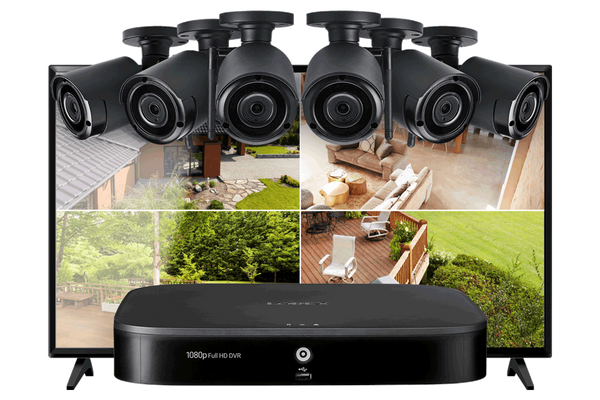8-Channel System with 6 Wireless Security Cameras and 43"" Monitor