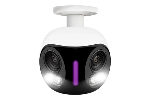 Lorex 4K Dual Lens Wi-Fi Security Camera with Smart Security Lighting
