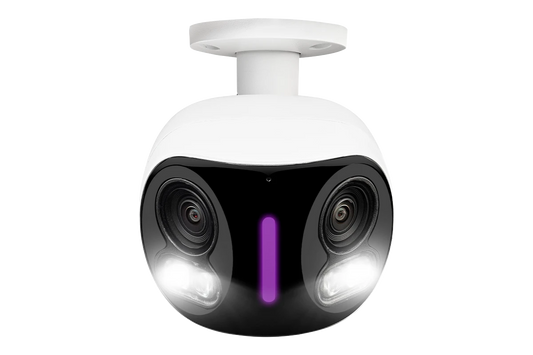 Lorex 4K Dual-Lens Wi-Fi Security Camera with Smart Security Lighting - Open Box