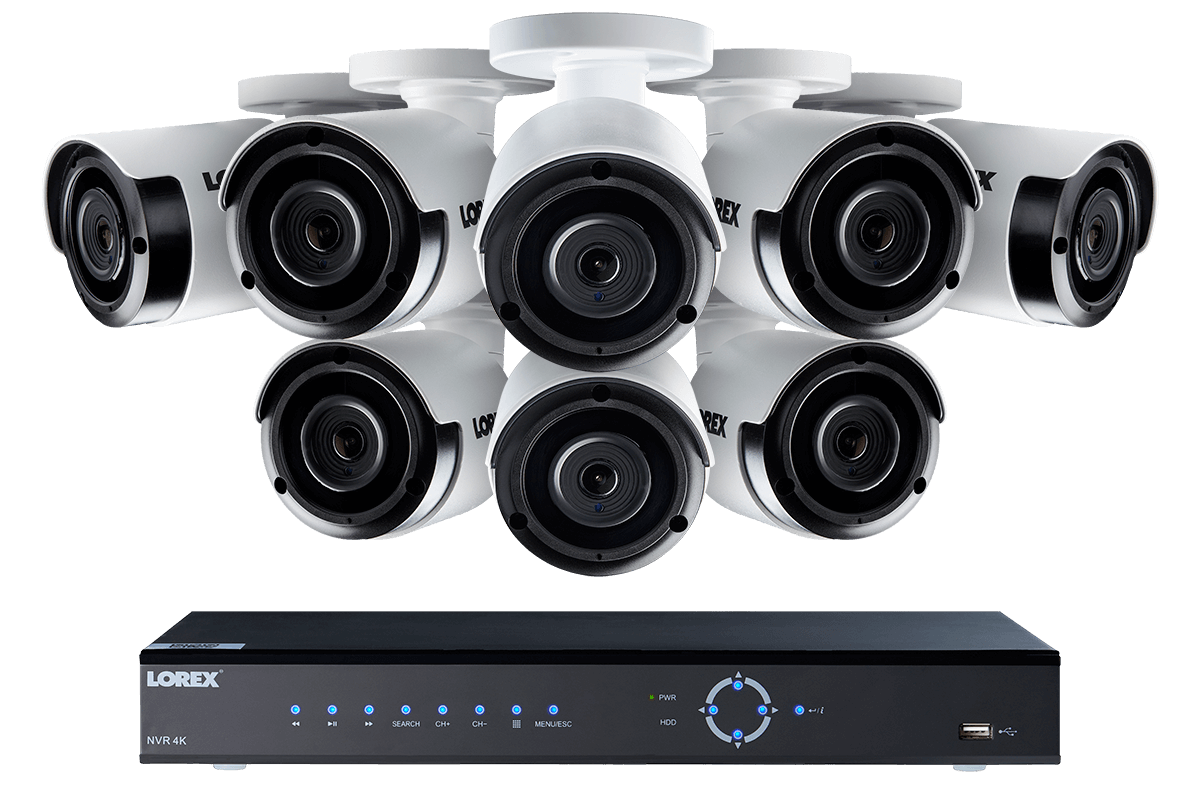 2K Super HD IP NVR security camera system with 2K (4MP) IP cameras, 130FT night vision
