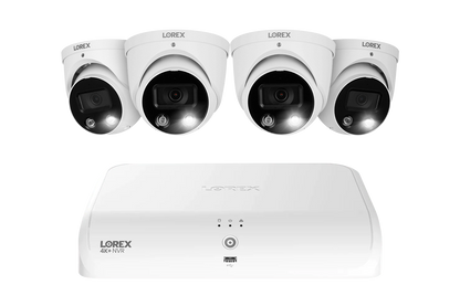 Lorex Fusion Series 4K+ 16 Channel (8 Wired + 8 Fusion Wi-Fi) 2TB Wired System with H13 Wired 4K IP Dome Cameras - 4