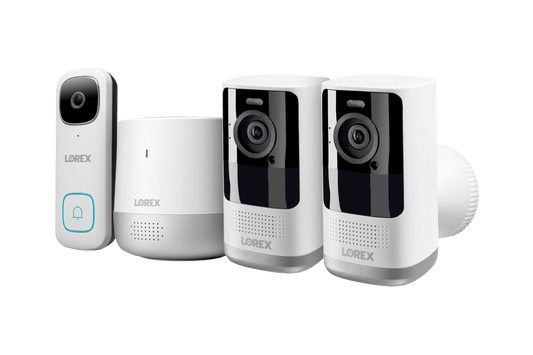 2K Wire-Free, Battery-operated Security System (2-Cameras) with 2K Wi-Fi Video Doorbell