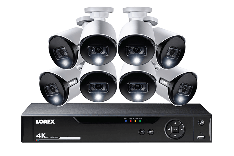 4K Ultra HD 8 Channel Security System with 8 Active Deterrence 4K (8MP) Cameras