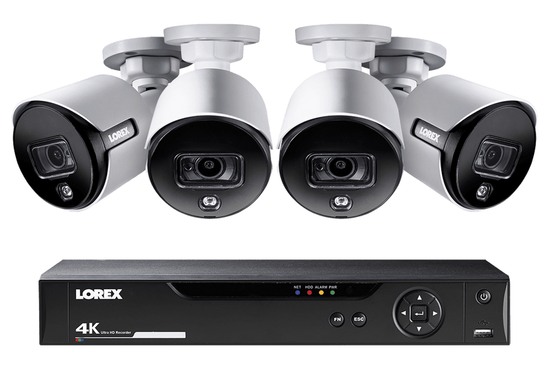 4K Ultra HD 8 Channel Security System with 4 Active Deterrence 4K (8MP) Cameras