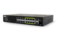 Commutateur non géré Lorex 16 ports (ePoE 8 ports et PoE+ 8 ports) et budget d'alimentation de 250 W