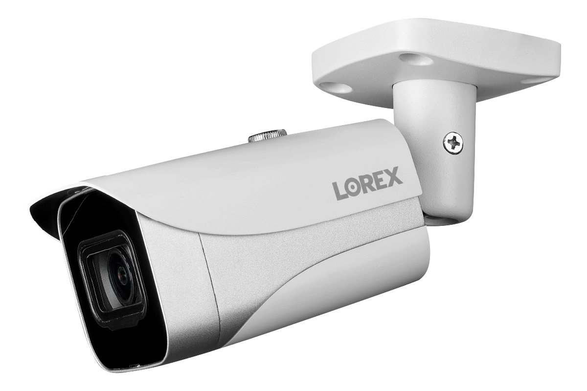 32 Channel IP Security Camera System with 12 4K Ultra HD Smart IP Bullet and 4 4K Motorized Varifocal Audio Dome Security Cameras.