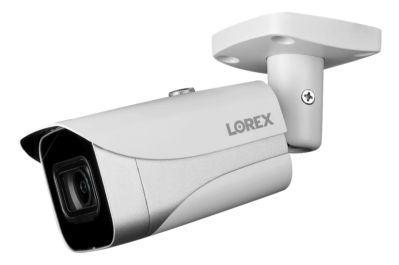 32 Channel IP Security Camera System with 12 4K Ultra HD Smart IP Bullet and 4 4K Motorized Varifocal Audio Dome Security Cameras.