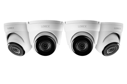 4K Ultra HD Resolution 8MP Outdoor Dome Camera with Color Night Vision (4-pack)