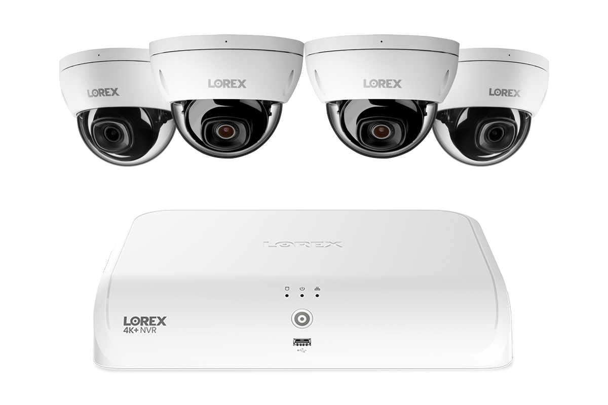 Lorex Fusion Series 4K+ 16 Channel (8 Wired + 8 Fusion Wi-Fi) 2TB Wired System with A4 Wired 4K IP Turret Cameras - White 4