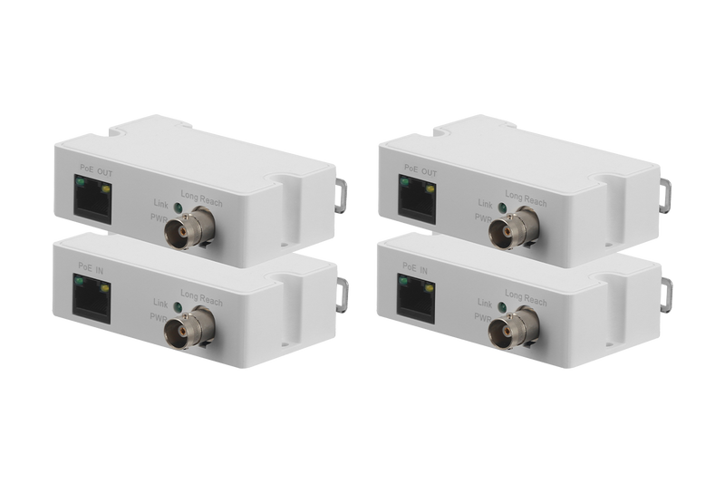 Coaxial to Ethernet Converter for PoE Cameras (Bundle, 2-pack)