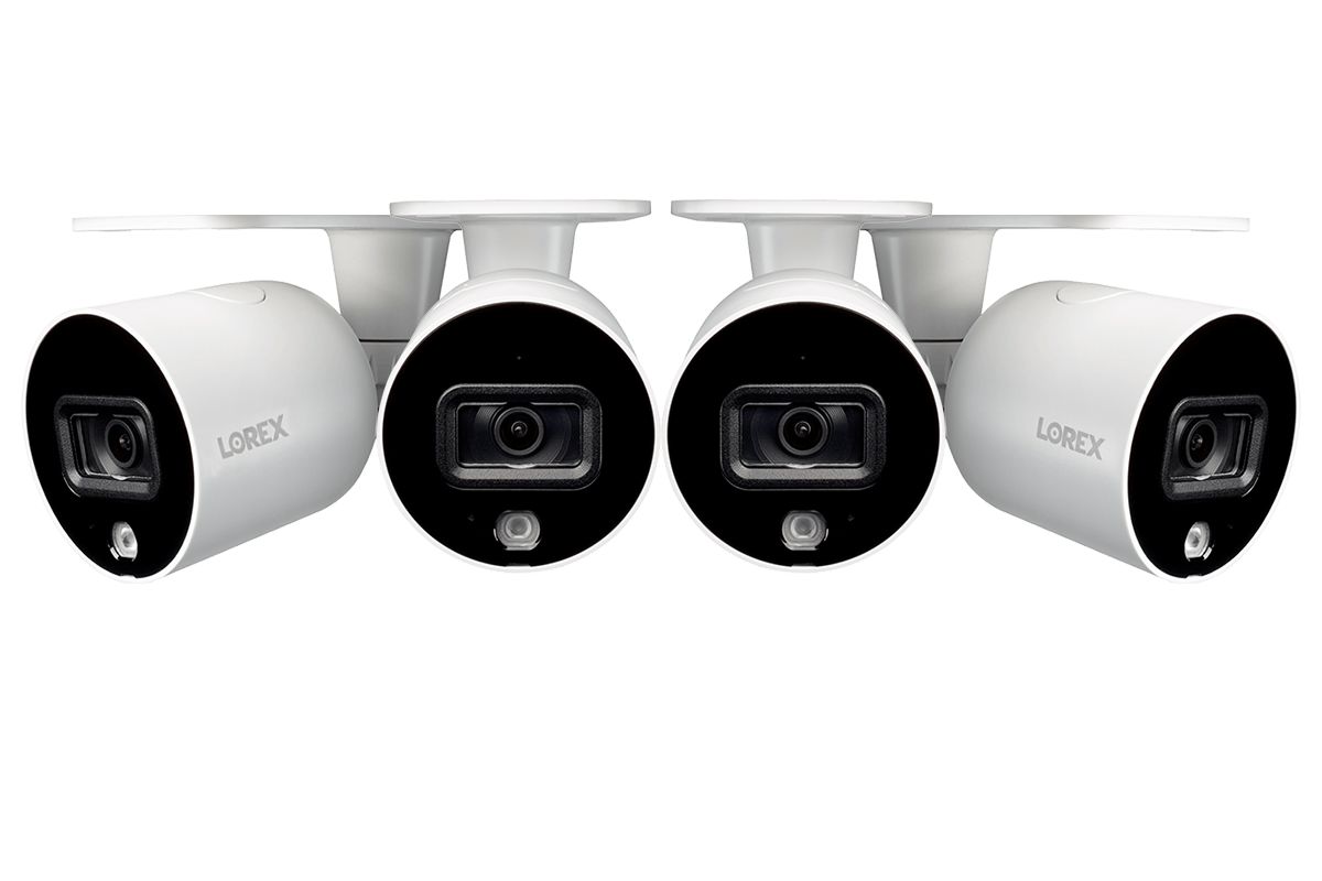 DEAL OF THE DAY! Smart Outdoor WiFi Security Camera With Advanced Active Deterrence (4-pack)