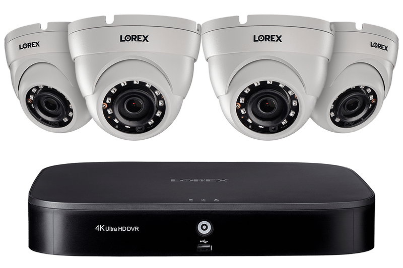 Home Security System with 4K DVR, Four 1080p Outdoor Metal Cameras, 1TB Hard Drive, 130ft Night Vision