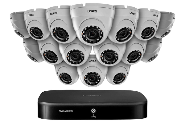 Home Security System with 4K DVR, Sixteen 1080p Outdoor Metal Cameras, 3TB Hard Drive, 130ft Night Vision