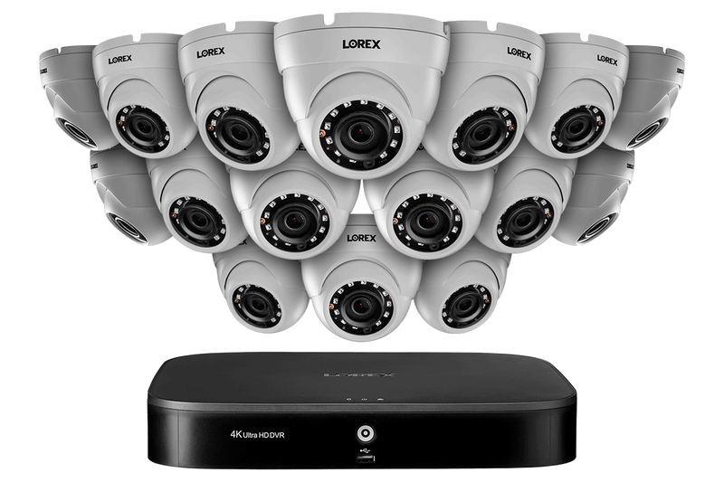 Home Security System with 4K DVR, Sixteen 1080p Outdoor Metal Cameras, 3TB Hard Drive, 130ft Night Vision