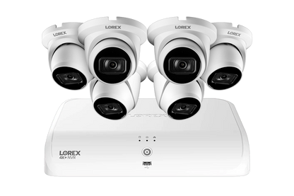 Lorex 4K Fusion 2TB Wired NVR System with 4K IP Dome Cameras