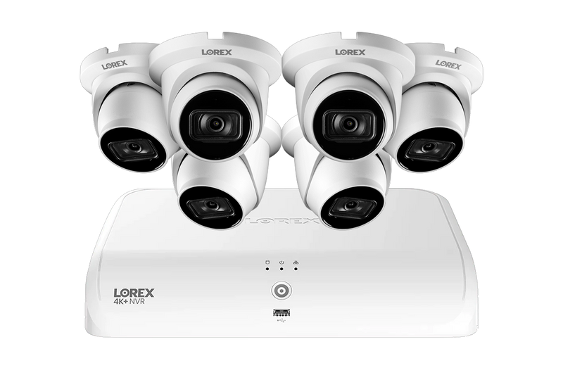 Lorex 4K Fusion 2TB Wired NVR System with 4K IP Dome Cameras