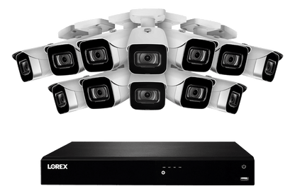 4K 16-channel 3TB Wired NVR System with 12 Cameras