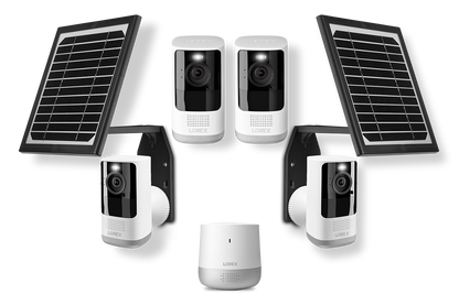 Lorex 2K Security System with 4 Battery-Operated Cameras and Solar Panels