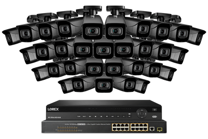 32-Channel NVR System with Thirty-Two 4K (8MP) IP Cameras