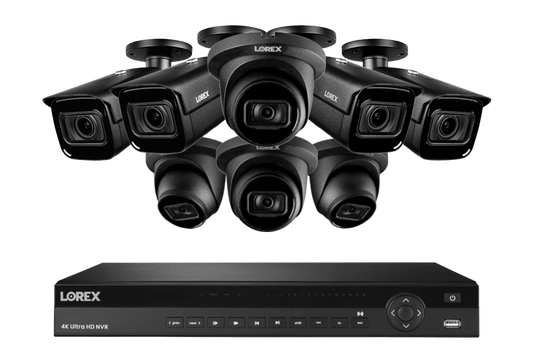 Lorex 16-Channel Smart 30 FPS 4K Nocturnal 4TB NVR System with Listen-in Audio Dome IP Cameras & Motorized Varifocal IP Cameras