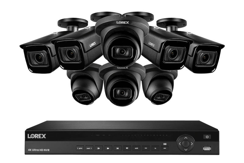 Lorex 16-Channel Smart 30 FPS 4K Nocturnal 4TB NVR System with Listen-in Audio Dome IP Cameras & Motorized Varifocal IP Cameras