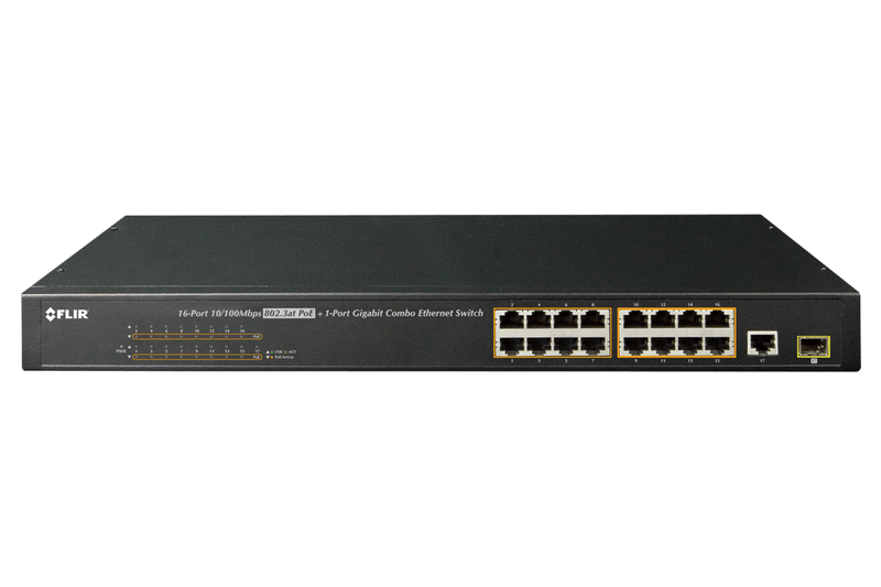 16-Channel PoE+ Switch