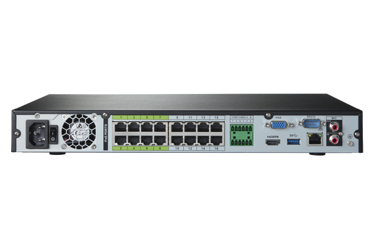 Lorex 4K 32-Channel NVR System with Nocturnal 3 Smart IP Optical Zoom Dome Security Cameras with Real-Time 30FPS Recording and Listen-in Audio