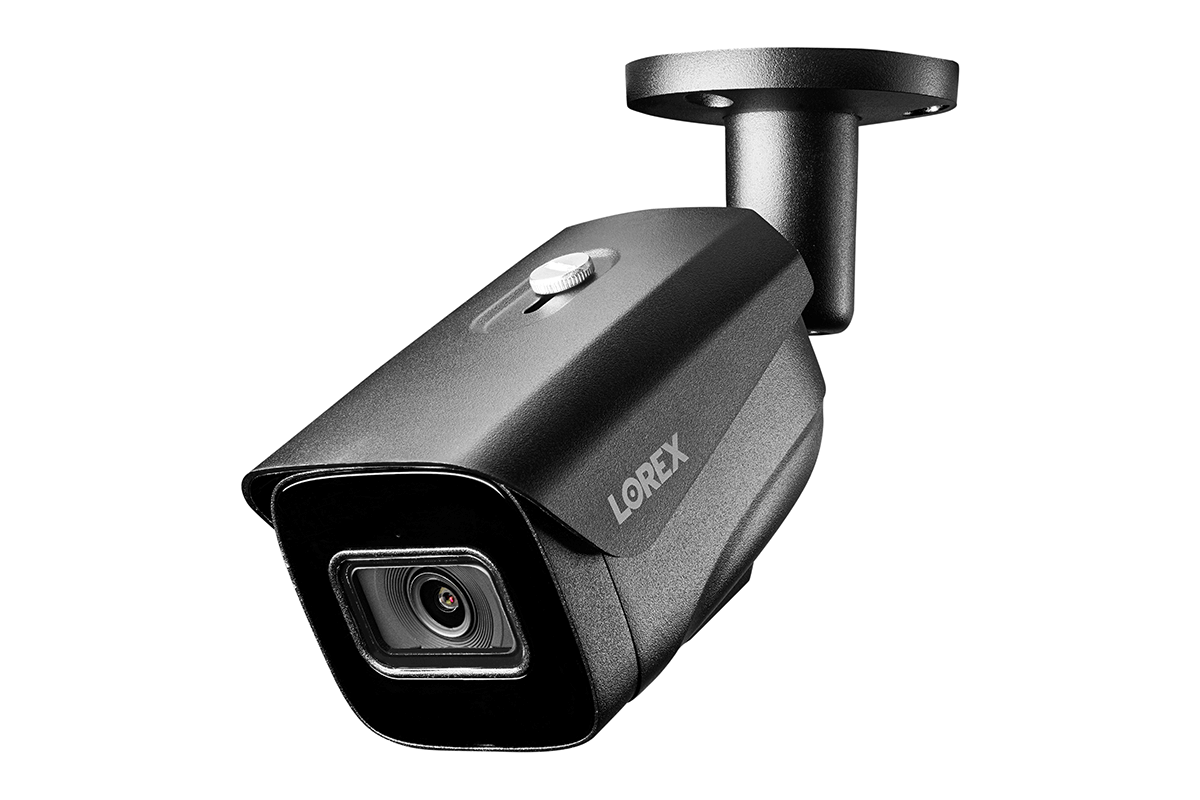 4K (8MP) Smart IP Black Security Camera with Listen-in Audio and Real-Time 30FPS Recording