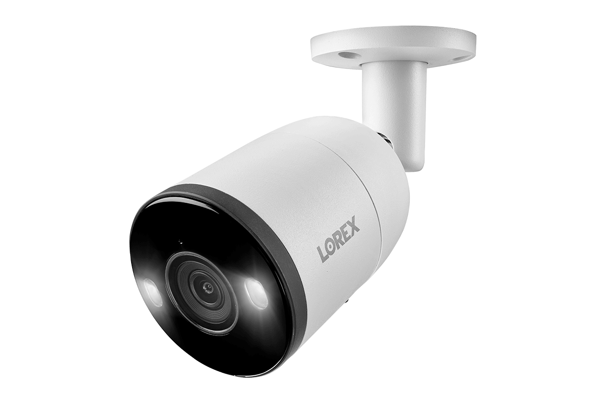 Lorex Fusion 4K (16 Camera Capable) 4TB Wired NVR System with Bullet Cameras Featuring Smart Deterrence and Two-Way Talk