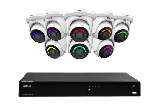 Lorex Fusion Series 4K 16 Camera Capable (Wired or Fusion Wi-Fi) 4TB Wired NVR System with Wired 4K IP Bullet Cameras