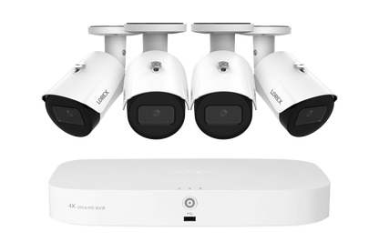 Lorex Fusion NVR with A20 (Aurora Series) IP Bullet Cameras - 4K 16-Channel 2TB Wired System - White 4