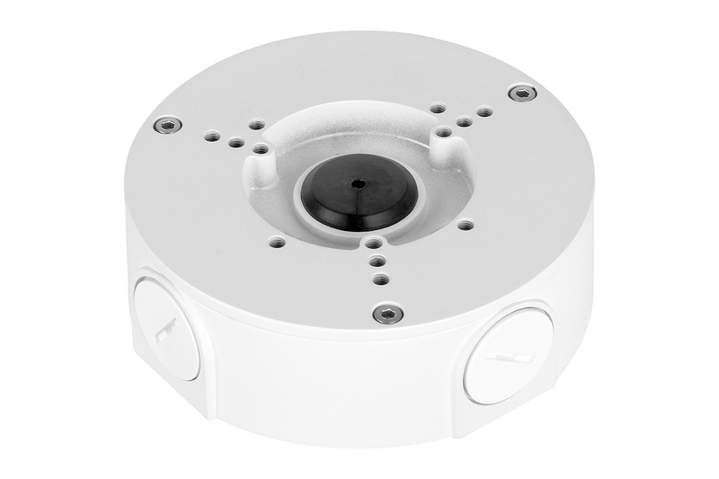 Outdoor Round Junction Box for 3 Screw Base Cameras (White) - Open Box