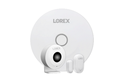 Lorex Fusion 4K 8-Channel 2TB Wired NVR System with 6 Dome Cameras + 2K Wi-Fi Video Doorbell, Wi-Fi Floodlight Camera and Smart Sensor Kit
