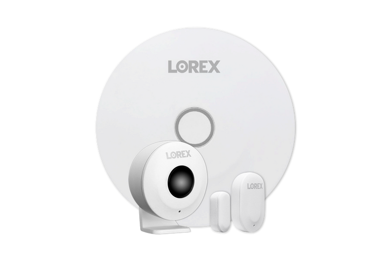 Lorex Fusion 4K 8-Channel 2TB Wired NVR System with 6 Dome Cameras + 2K Wi-Fi Video Doorbell, Wi-Fi Floodlight Camera and Smart Sensor Kit