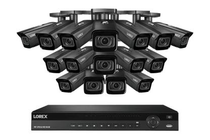 Lorex 4K (16 Camera Capable) 4TB Wired NVR System with Nocturnal 3 Smart IP Bullet Cameras with Motorized Varifocal Lens - Black 16