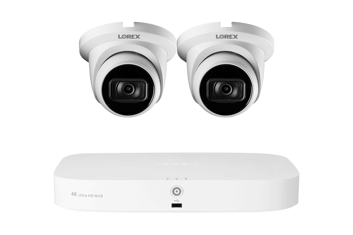 Lorex Fusion 4K 16-Camera Capable (8 Wired + 8 Wi-Fi) 2TB NVR System with IP Dome Cameras featuring Listen-In Audio - White 2
