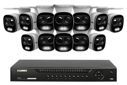 4K Ultra HD IP Camera System with 4 Active Deterrence Security Cameras, 130ft Night Vision