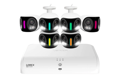 Lorex Fusion Series 4K+ 16 Channel (8 Wired + 8 Fusion Wi-Fi) 2TB Wired System with H20 Wired 4K IP Dual Lens Cameras