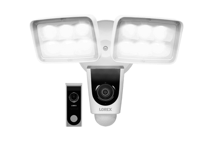 Home Monitoring Kit featuring Wi-Fi Floodlight Camera and 1080p HD Video Doorbell
