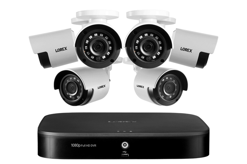 1080p HD 8-Channel Security System with Six 1080p HD Outdoor Cameras, Advanced Motion Detection and Smart Home Voice Control
