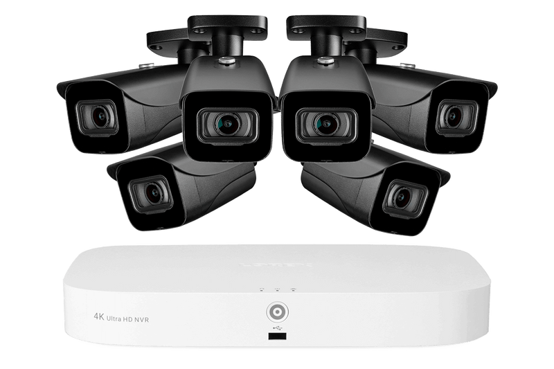 New NVR 8-Channel Fusion NVR System with Six 4K (8MP) IP Cameras