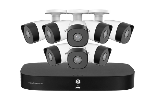 Lorex 1080p 8 Camera Capable 1TB Wired DVR System with 1080p HD CVI Bullet Cameras