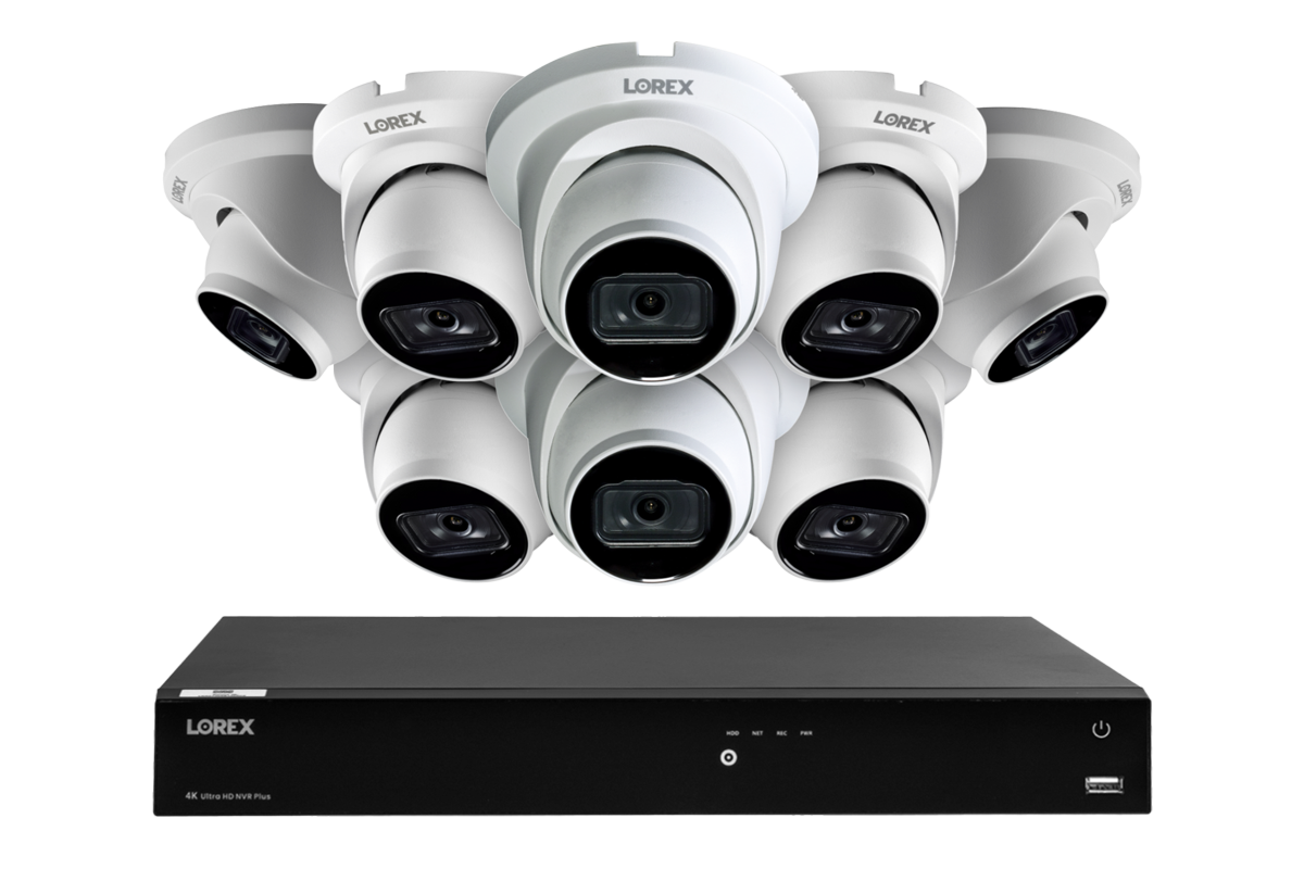 Lorex Fusion Series 4K 16 Camera Capable (Wired or Fusion Wi-Fi) 4TB Wired NVR System with A14 IP Dome Cameras