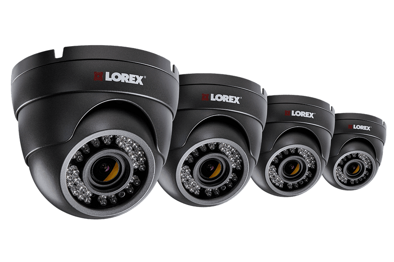 1080p HD Security Dome Cameras with 3x Zoom Motorized Varifocal Zoom Lenses, 150ft Night Vision (4-pack)