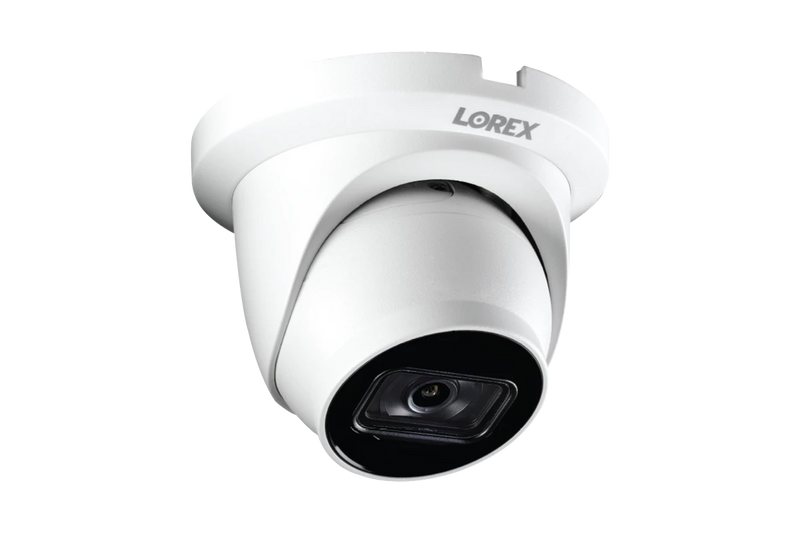 Lorex 4K 16-Camera Capable (Wired or Fusion Wi-Fi) 4TB Wired NVR System with IP Dome Cameras featuring Listen-In Audio