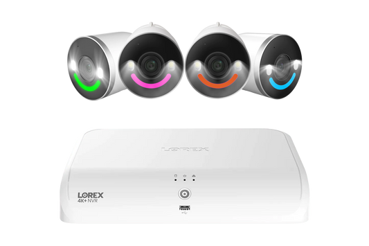 Lorex Fusion Series 4K+ 16 Channel (8 Wired + 8 Fusion Wi-Fi) 2TB Wired System with Spotlight Indoor/Outdoor Cameras - White 4