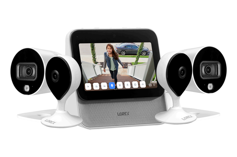 Lorex Smart Home Security Center with 2 Indoor and 2 Outdoor Wi-Fi Cameras