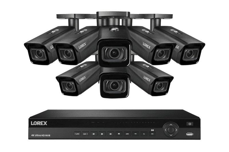 Lorex 4K (16 Camera Capable) 4TB Wired NVR System with Nocturnal 4 Smart IP Bullet Cameras Featuring Motorized Varifocal Lens, Vandal Resistant and 30FPS - Black 8